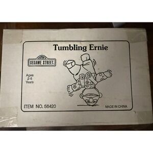 Vintage‎ 1995 Tyco Sesame Street Tumbling Ernie Plush Toy New in Box 56420